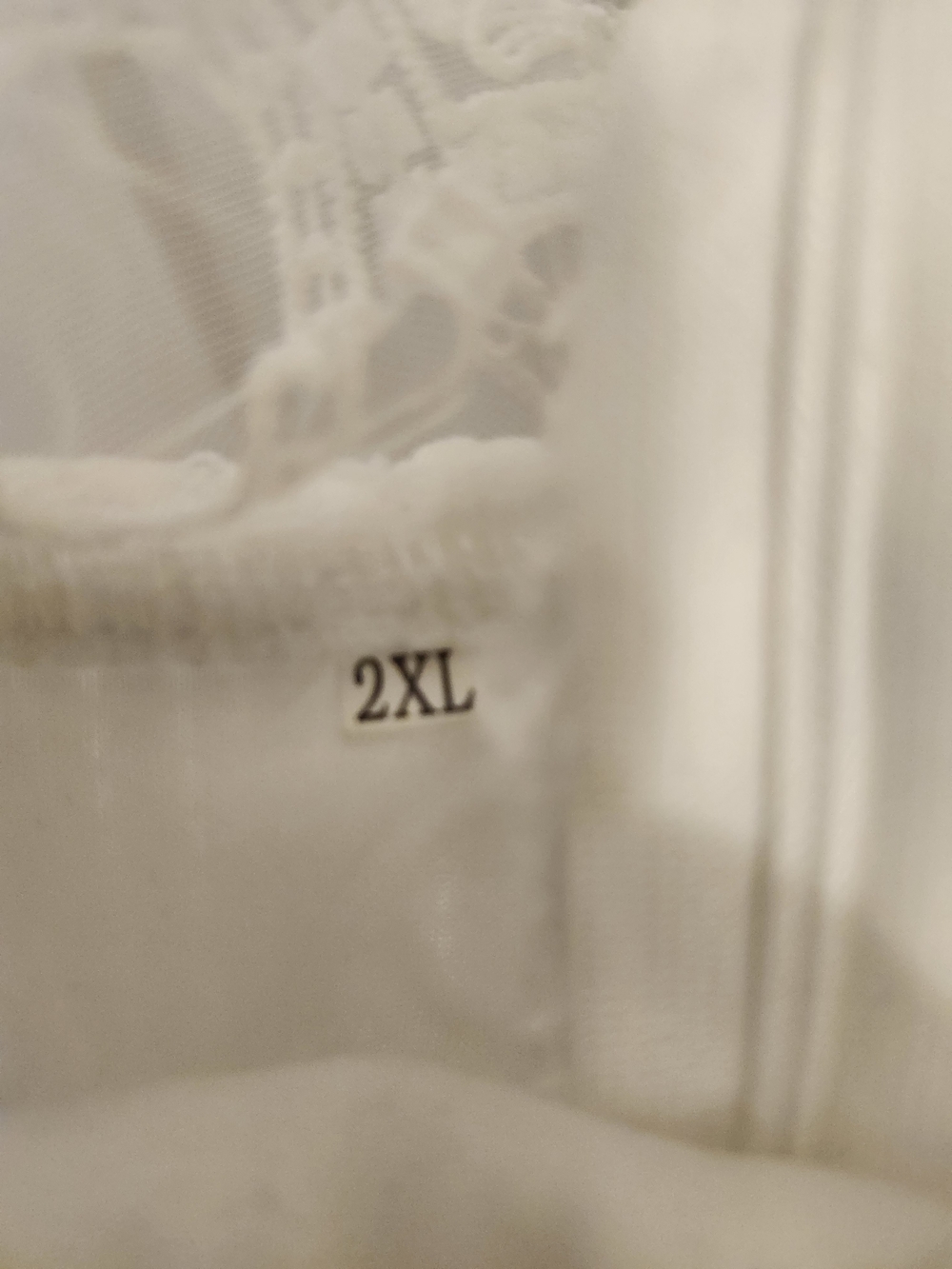 White Lace Trim Women’s Dress - 2XL